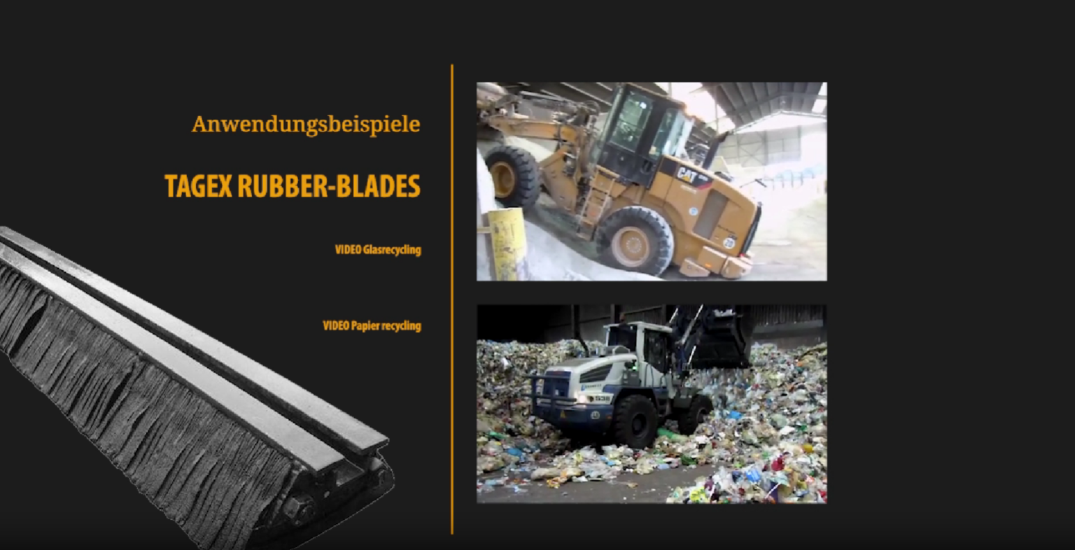 Anwendungsbeispiele für die TAGEX Rubber-Blades. Cover für ein Youtube-Video. 